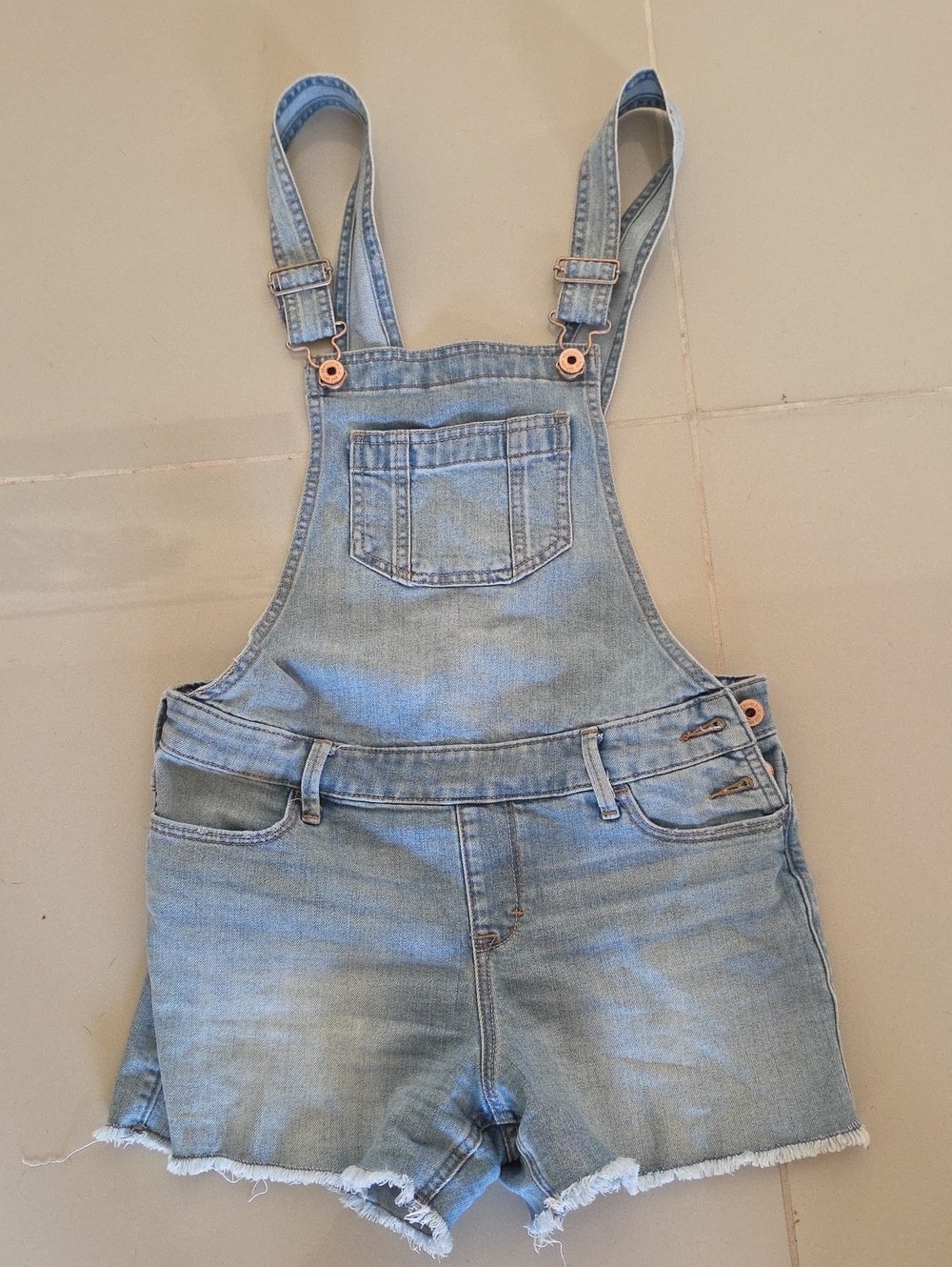 abercrombie kids Light Blue Denim Shortall